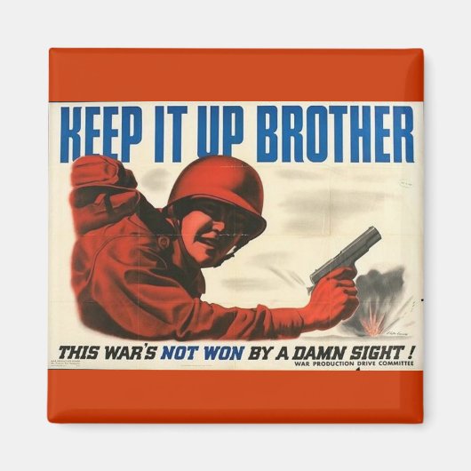 WWII Vintage Poster Magnet (Voorkant)