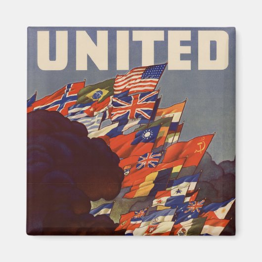 WWII Vintage Poster Magnet (Voorkant)