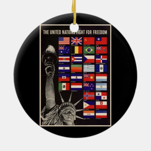 WWII Vintage Poster Ornament (Achterkant)