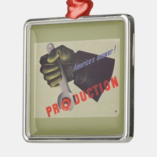 WWII Vintage Poster Ornament (Links)