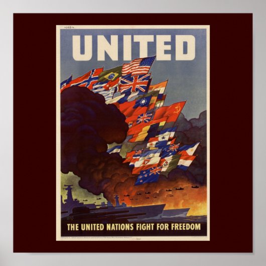 WWII Vintage Poster Poster (Voorkant)