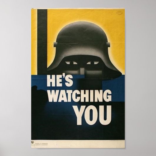 WWII Vintage Poster Poster (Voorkant)