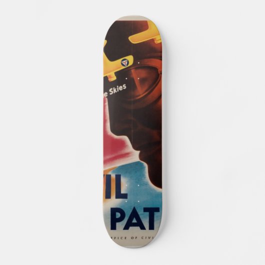 WWII Vintage Poster Skateboard (Voorkant)