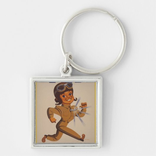 WWII Vintage Poster Sleutelhanger (Voorkant)