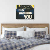 WWII Vintage Poster Wrapped Canvas Afdruk (Insitu (Slaapkamer))