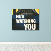 WWII Vintage Poster Wrapped Canvas Afdruk (Insitu (Houten vloer))