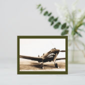 WWII Vliegende trekkers, bochten P-40 Vuurvliegtui Briefkaart (Staand voorkant)