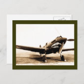 WWII Vliegende trekkers, bochten P-40 Vuurvliegtui Briefkaart (Voorkant / Achterkant)