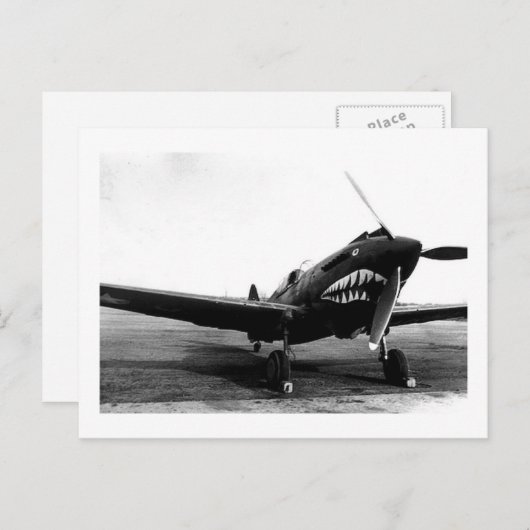 WWII Vliegende trekkers, bochten P-40 Vuurvliegtui Briefkaart (Voorkant / Achterkant)
