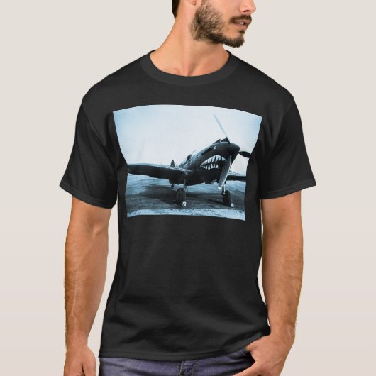 WWII Vliegende trekkers, bochten P-40 Vuurvliegtui T-shirt (Voorkant)