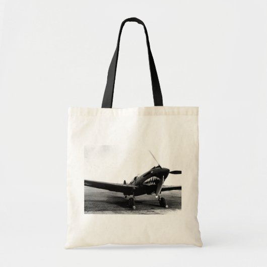 WWII Vliegende trekkers, bochten P-40 Vuurvliegtui Tote Bag (Voorkant)