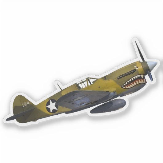 WWII VLIEGTUIG STICKER (Voorkant)