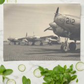 WWII-vliegtuigen Theedoek (Gevouwen)