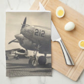 WWII-vliegtuigen Theedoek (Quarter Fold)