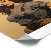 WWII Vrouw Mechanic Pinup Meisje Poster (Hoek)