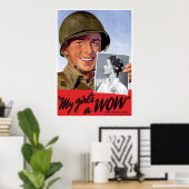 WWII Vrouwen en werknemers Poster (Thuiskantoor)