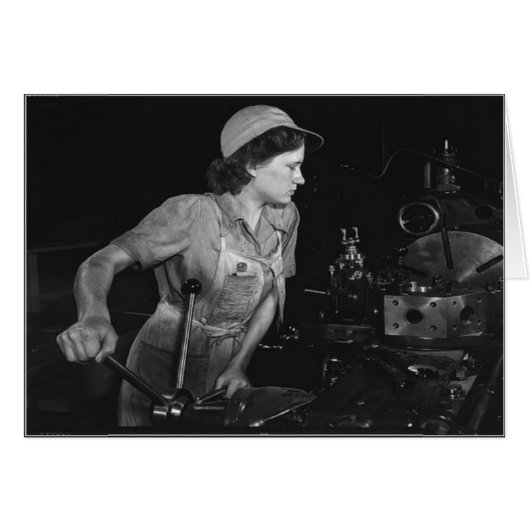 WWII-vrouwen - Homefront/Wenskaart van oorlogsinsp (Voorkant Horizontaal)