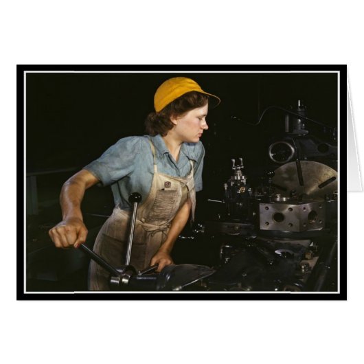 WWII-vrouwen - Homefront/Wenskaart van oorlogsinsp (Voorkant Horizontaal)