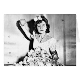 WWII-vrouwen - Homefront/Wenskaart van oorlogsinsp