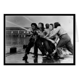 WWII-vrouwen - Homefront/Wenskaart van oorlogsinsp