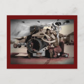 WWII Vrouwen in het vliegtuig Briefkaart (Voorkant)