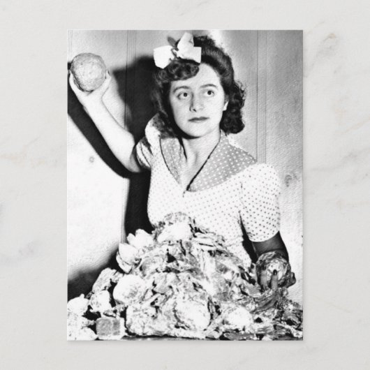 WWII Vrouwen op de Homefront/Oorlog Briefkaart (Voorkant)