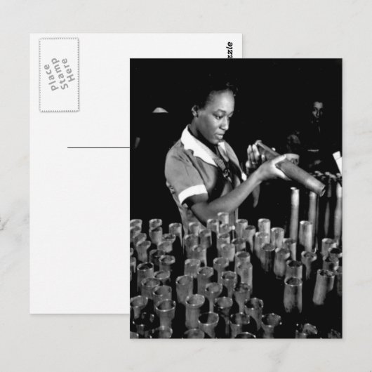 WWII Vrouwen op de Homefront/Oorlog Briefkaart (Voorkant / Achterkant)