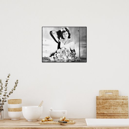 WWII Vrouwen op de Homefront/Oorlog Poster (Keuken)