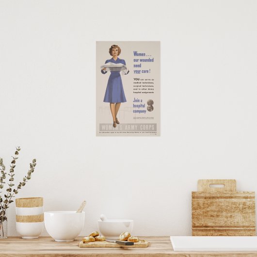 WWII Vrouwenlegerkorps Poster (Keuken)