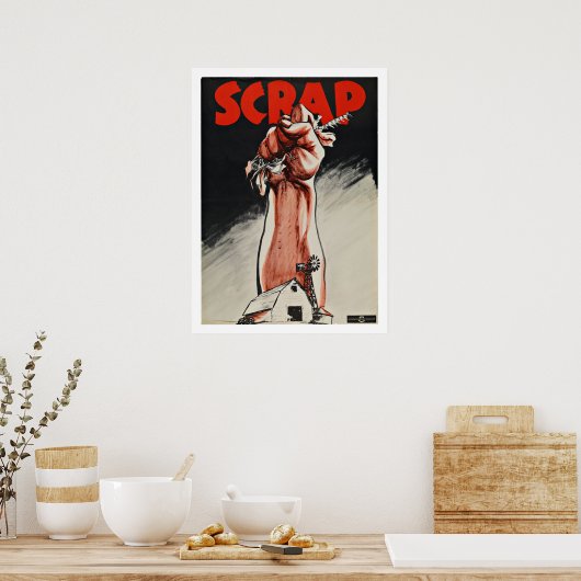 WWII-vuilmetaal -  patriottisme Poster (Keuken)