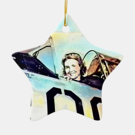 WWII Wasp Piloot Ornament (Voorkant)