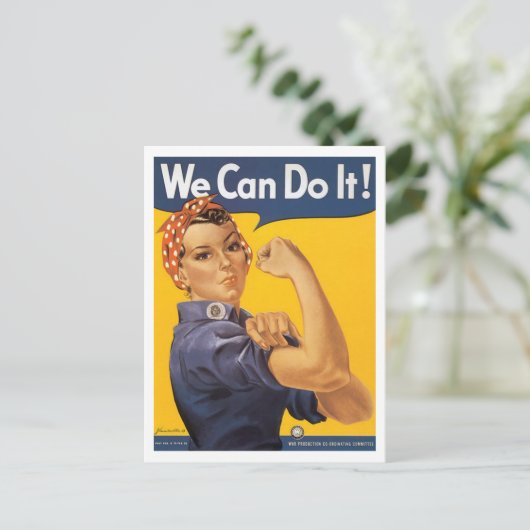 WWII "We kunnen het!" Briefkaart (Staand voorkant)