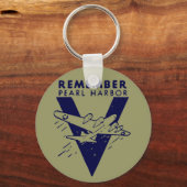 WWII White Onthoud Pearl Harbor Sleutelhanger (Voorkant)
