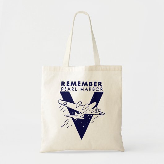 WWII White Onthoud Pearl Harbor Tote Bag (Voorkant)