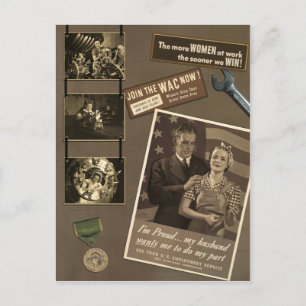 "WWII Woman"-Briefkaart Briefkaart