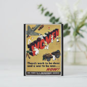 Wwii Women Briefkaart (Staand voorkant)