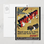 Wwii Women Briefkaart (Voorkant / Achterkant)