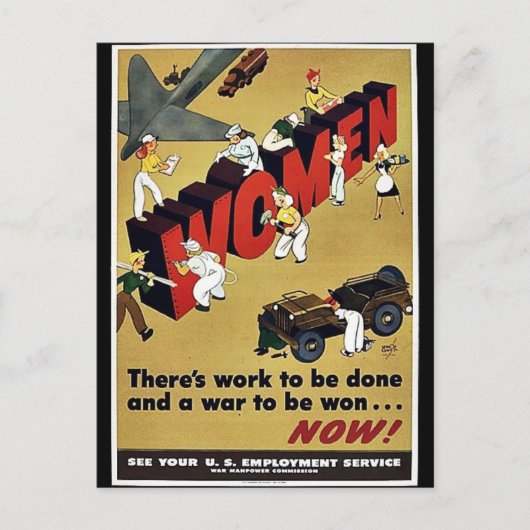 Wwii Women Briefkaart (Voorkant)