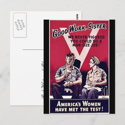 Wwii Women Briefkaart (Voorkant / Achterkant)
