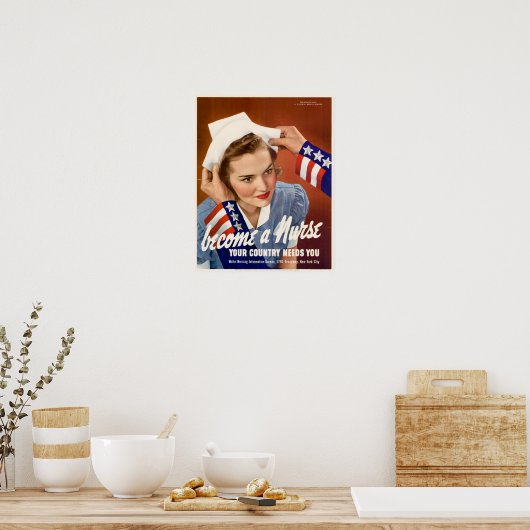 WWII wordt verpleegster Poster (Keuken)