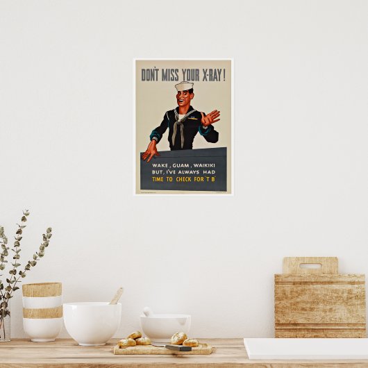 WWII X-Ray -  patriottisme Poster (Keuken)
