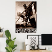 WWII Zwitsers Poster (Thuiskantoor)