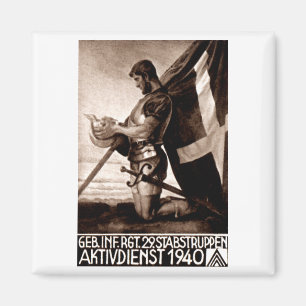 WWII Zwitsers Poster Magneet