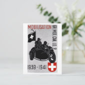 WWII Zwitserse Recon-motor Briefkaart (Staand voorkant)