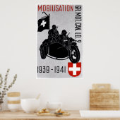 WWII Zwitserse Recon-motor Poster (Keuken)