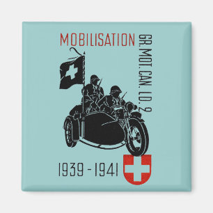 WWII Zwitserse Recon-motorfiets Magneet