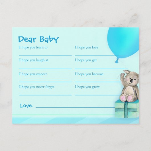 Wwil om een baby te krijgen - briefkaart van het b (Achterkant)