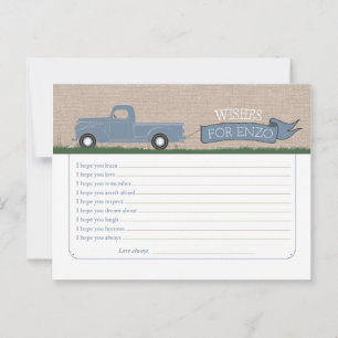 Wwish for Baby Boy - Truck Advice Kaarten