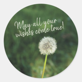Wwish Komon True Dandelion Ronde Sticker
