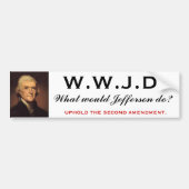 WWJD 1 BUMPERSTICKER (Voorkant)